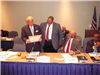 HRTAC Chair William D. Sessoms Jr. Presenting a Resolution of Appreciation to HRTAC Member Kenneth W