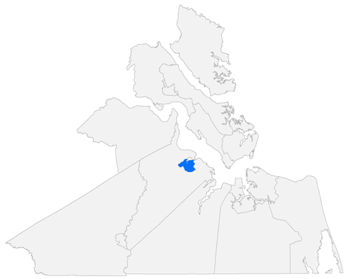 Map Showing the Location of Smithfield