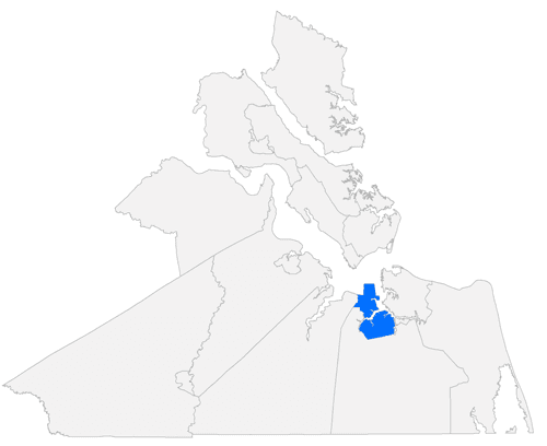 Map Showing the Location of Portsmouth