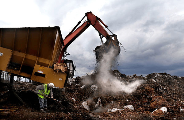Construction Equipment Moving Solid Waste
